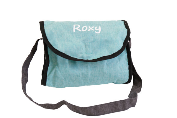 Luiertas Classic mint met eigen naam (wit)