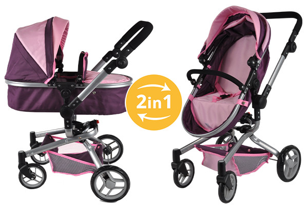 Kliniek transmissie opschorten Bandits & Angels Purple Angel 2in1 poppenwagen | Poppenwagen.be