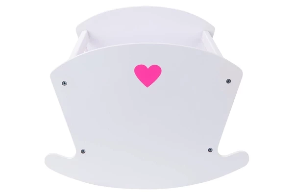 Wit bedje met roze hartje