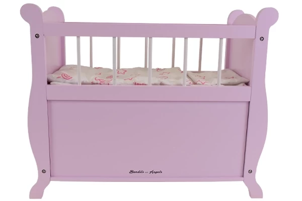 Stevig houten poppenbedje