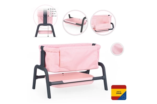 In hoogte verstelbaar (36,5-44 cm)