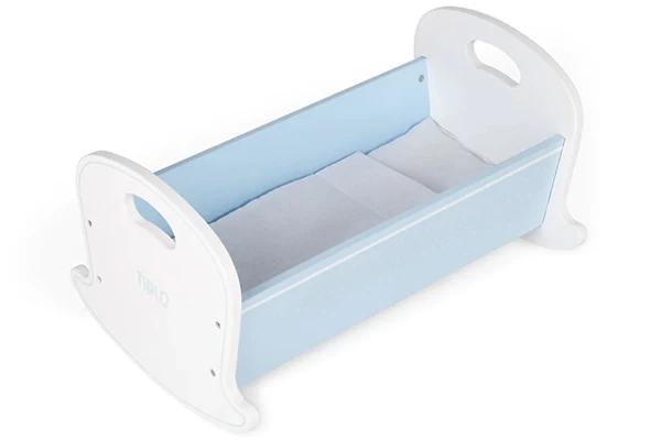 Een blauw poppenbedje