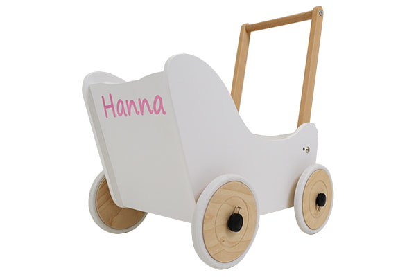Personaliseer de poppenwagen