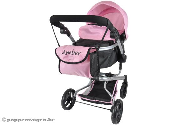 Of hang hem om de duwstang van uw poppenwagen.