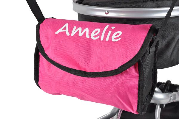 Draag de tas om de schouder of om de poppenwagen.