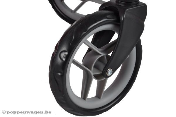 Geluidsarme zwenkwielen.