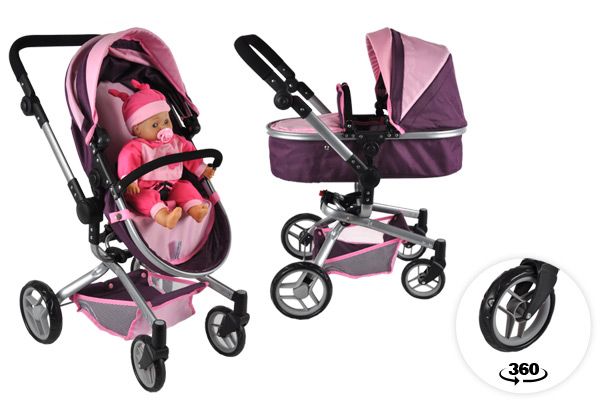 Poppenwagen en buggy 2in1.