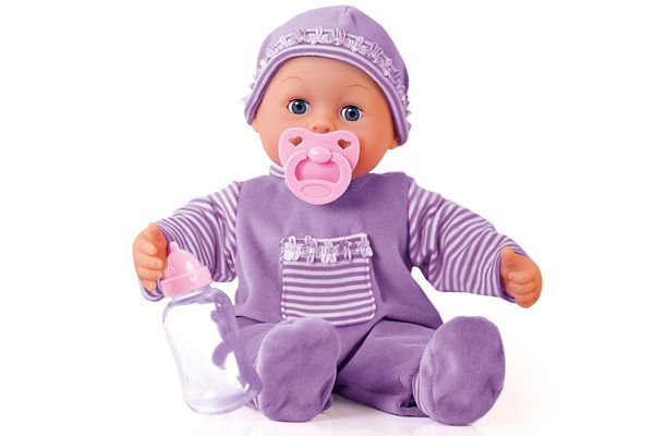 Paarse babypop Loesje.