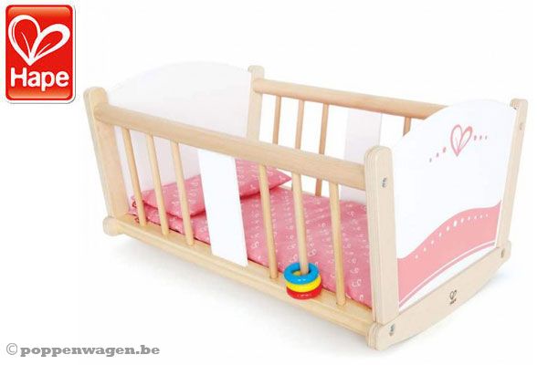 Poppenbed van Hape inclusief matras en kussen.