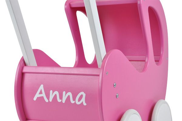 Naamsticker wit t.b.v. poppenwagen Sweet.