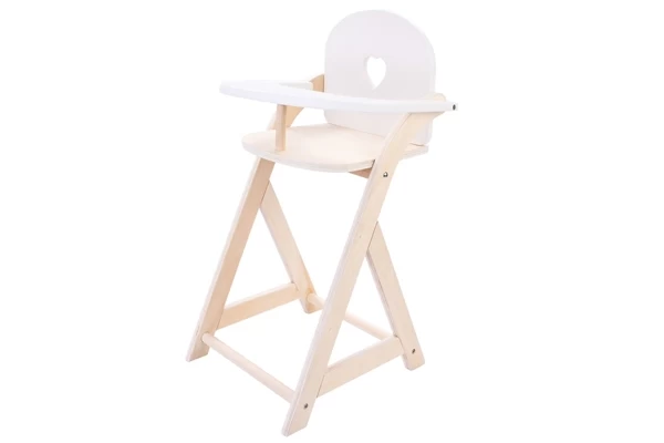 Stabiele houten poppenstoel